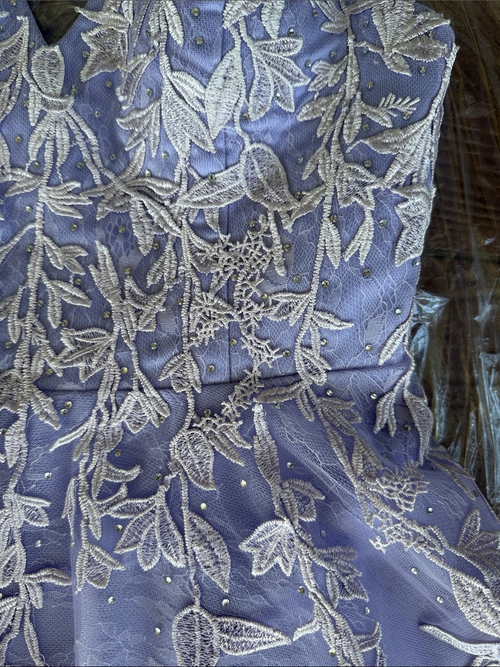 Lavender Embroidered Tulle Party Homecoming Formal Dress - Picture 4 of 10